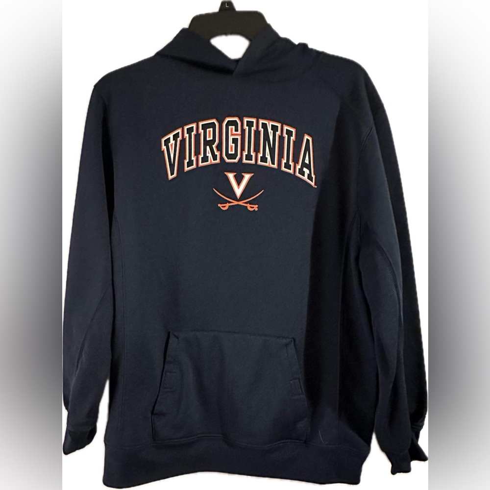 EUC University of Virginia youth Large hoodie with unique double pocket on front